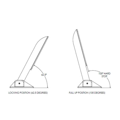 TACO Command Ratchet Hinge - 18-1/2" - 316 Stainless Steel Polished w/Hard Stop [H25-0048]