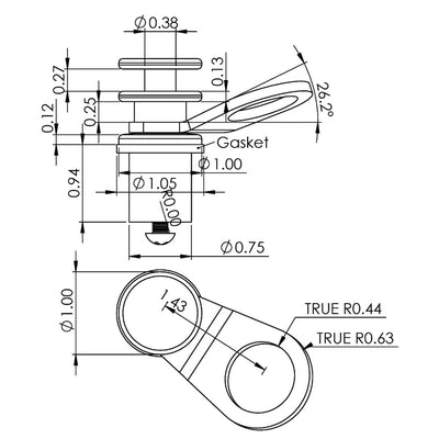 TACO Aluminum Quick-Release Fender Lock f/Pontoon Boats [F18-0186VEL-1]