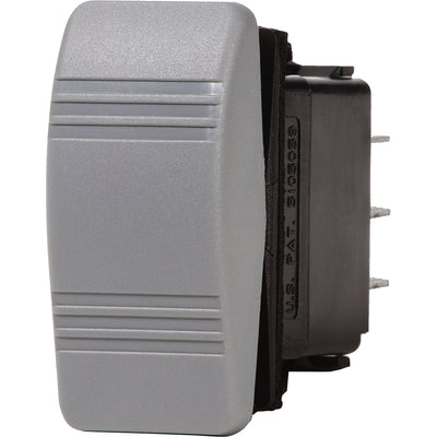 Blue Sea 8222 Water Resistant Contura III Switch - (ON)-OFF-(ON) - Grey [8222]