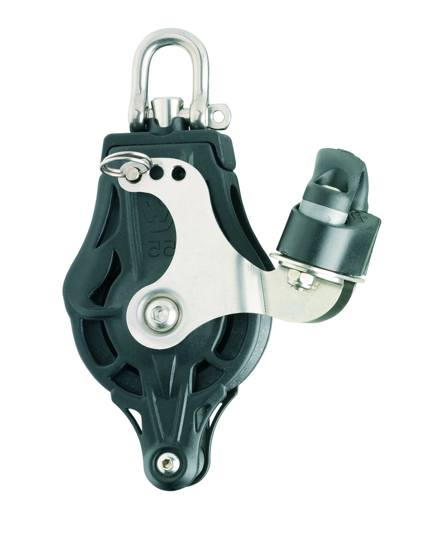 Wichard Single 1 3/8" (35mm) Block w/ Swivel Head, Becket & Cam Cleat