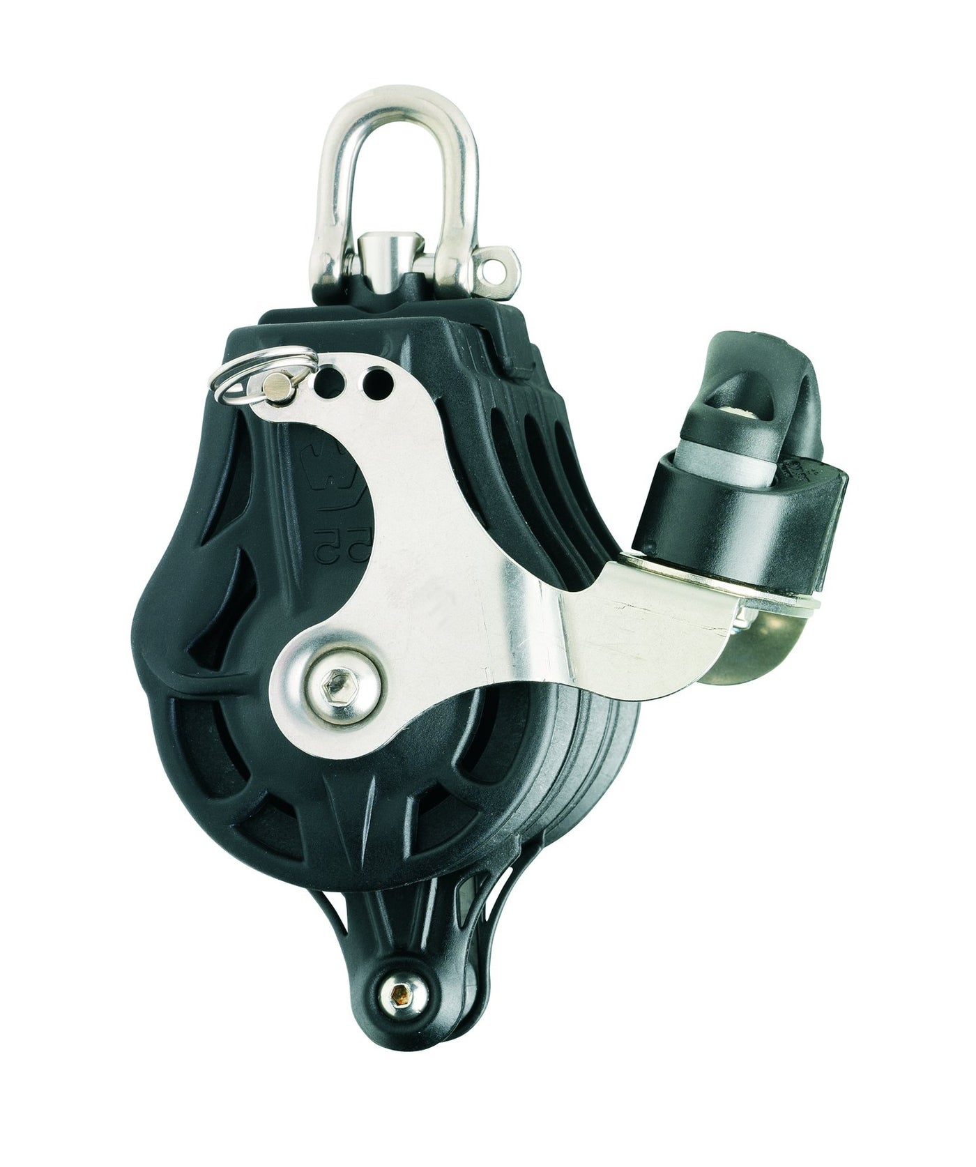 Wichard Triple 2 11/64" (55mm) Block w/ Swivel Head, Becket & Cam Cleat