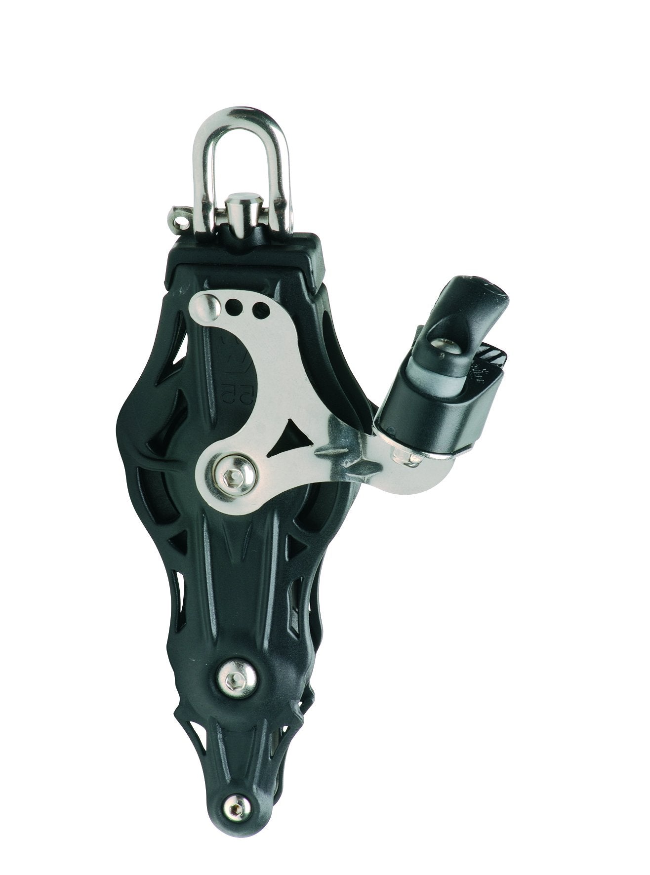 Wichard Triple 2 11/64" (55mm) Fiddle Block w/ Swivel Head, Becket & Cam Cleat