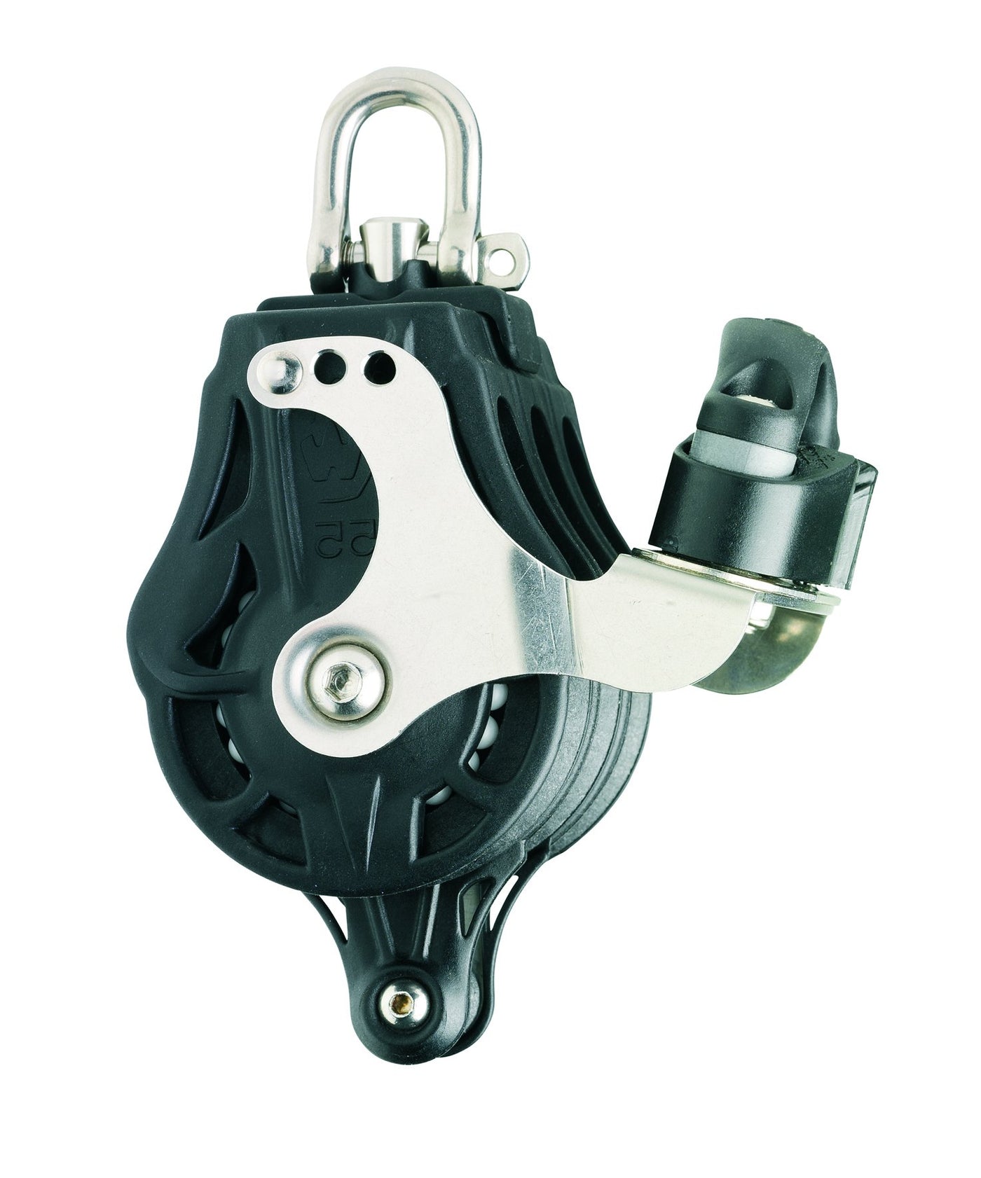 Wichard Triple 1 49/64" (45mm) Ball Bearing Block w/ Swivel Head, Becket & Cam Cleat