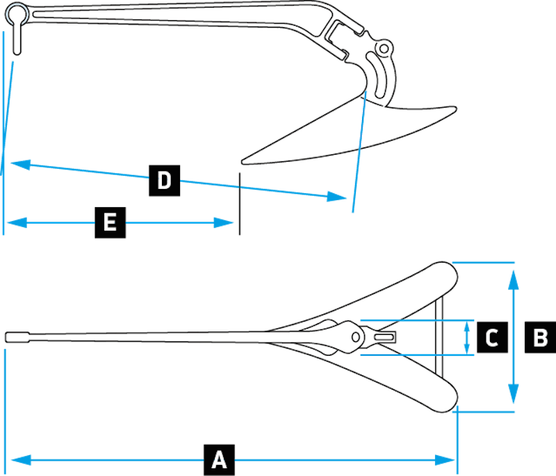 Lewmar CQR Stainless Steel Anchor 240 lbs. (108 kg)