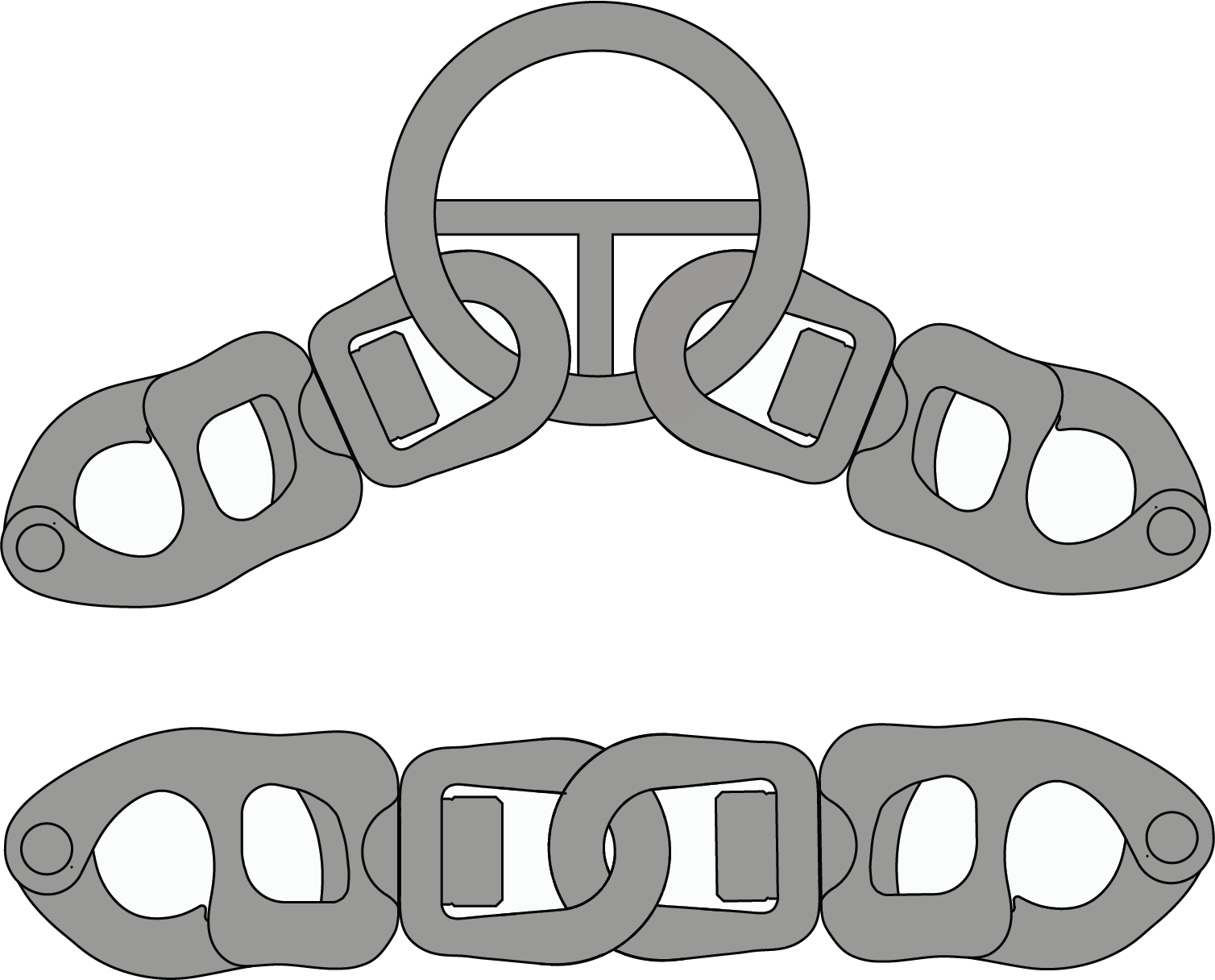 Tylaska T8 Shackle Std/Std Linked Bail